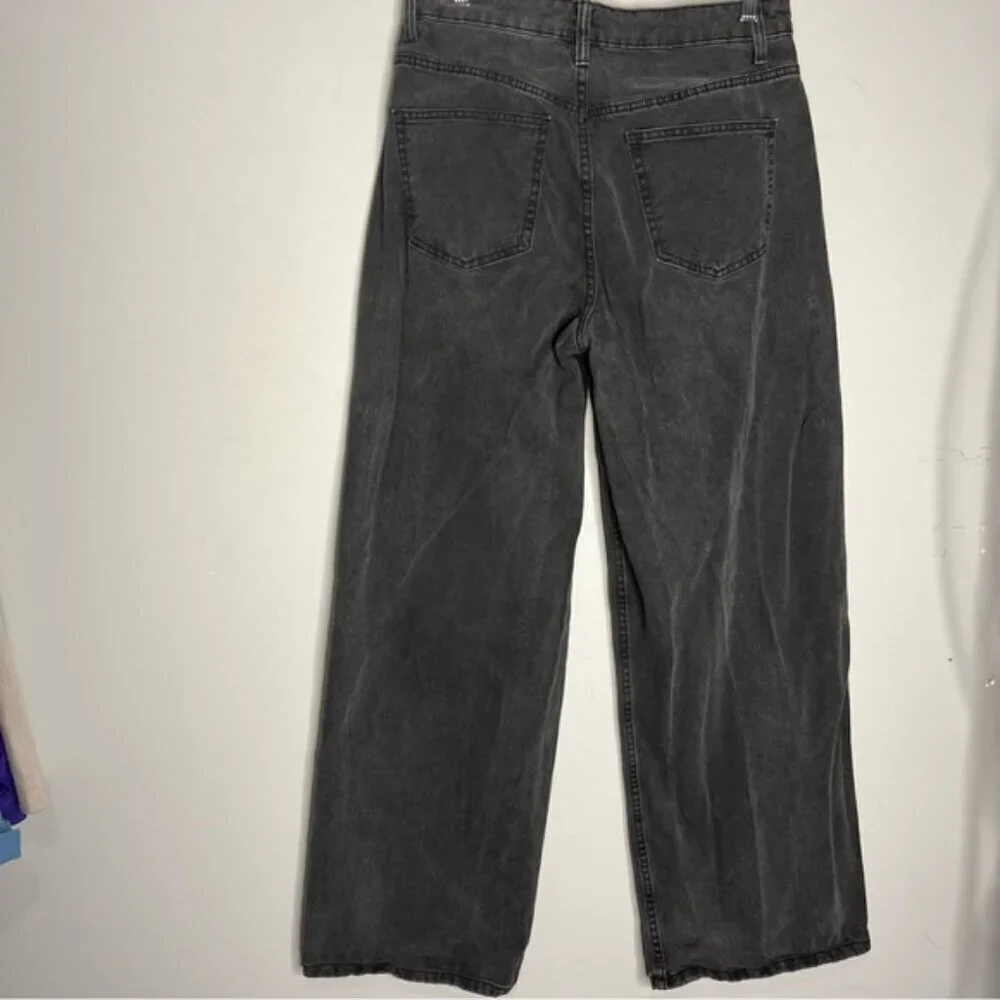 Refuge Denim High Waist Loose Fit Baggy Black Retro Jeans, size 5 - Picture 5 of 12